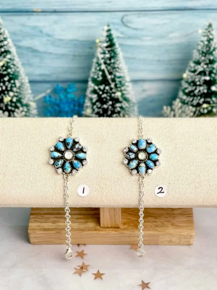 Winter Bloom Golden Hills Cluster Bracelet